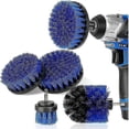 thumbnail image 1 of 4-Piece Electric Drill Cleaning Brush Set - Scrubber for Drill (Drill Not Included) - Blue, 1 of 4