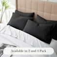 thumbnail image 4 of Southshore Fine Living, Inc. King Pillow Cases Set of 4, Hotel Quality Pillowcases 20" x 40", Black, 4 of 8