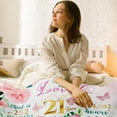 thumbnail image 2 of Happy 21st Birthday Gifts for Women, Gifts for 21st Birthday Female, 21 Year Old Birthday Gifts for Her, Girls 21st Birthday Gift Ideas, 21st Bday Presents for Daughter Throw Blanket 50x60, 2 of 6