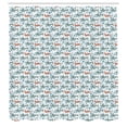 thumbnail image 2 of Ambesonne Underwater Shower Curtain, Sea Sharks and Narwhals, 69"Wx70"L, Coral and Almond Green, 2 of 4