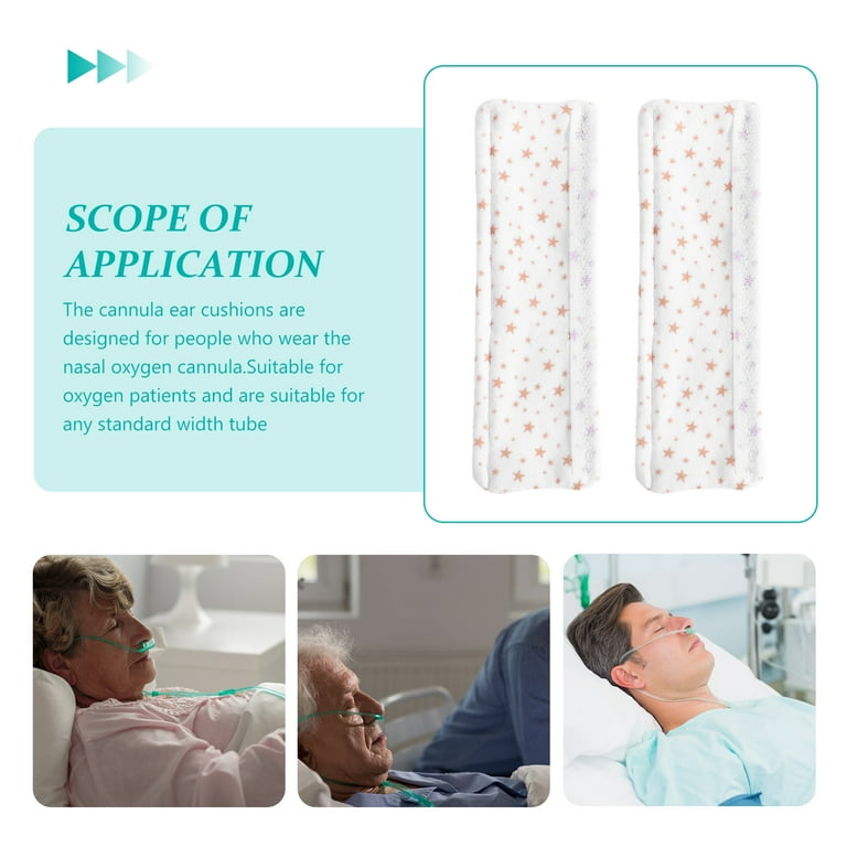 1 Pair Nasal Cannula Ear Cushion Cannula Ear Protectors Pads Tubing Cover for Patients to Help Relieve Ear Pain A