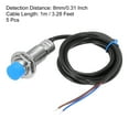 thumbnail image 2 of Uxcell M18 Approach Inductive Proximity Sensor Switch NPN NC 8mm Detection DC 6-36V 3.3ft 5Pcs, 2 of 6