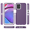 thumbnail image 5 of Aggxpf Motorola Moto G Stylus 5G 2023 Phone Case, 3 in 1 Full Body Rugged Shockproof Cell Cases, Protective Phone Cover, Purple, 5 of 5