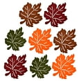 thumbnail image 2 of 8 Pcs Fall Maple Leaf Placemats Thanksgiving Harvest Maple Leaf Shaped Placemats Felt Non-Slip Heat Resistant Table Mats Coasters Tablecloth for Autumn Fall Home Dinner Decorations, 2 of 7