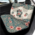 thumbnail image 3 of Binienty Dog Paw Car Seat Covers Front And Rear Boho Floral Car Seat Covers Full Set with Steering Wheel Cover Armrest Cushion Pad Headrest Covers Seatbelt Pads Auto Interior Accessories Set, 3 of 7