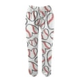 thumbnail image 4 of Women Print Bottom Sweatpants Pockets High Waist Sporty Gym Athletic Fit Jogger Pants Trousers Women Pants Casual High Waist High Waist Pants for Women Casual Sweat Pants Women Casual Business Casual, 4 of 5