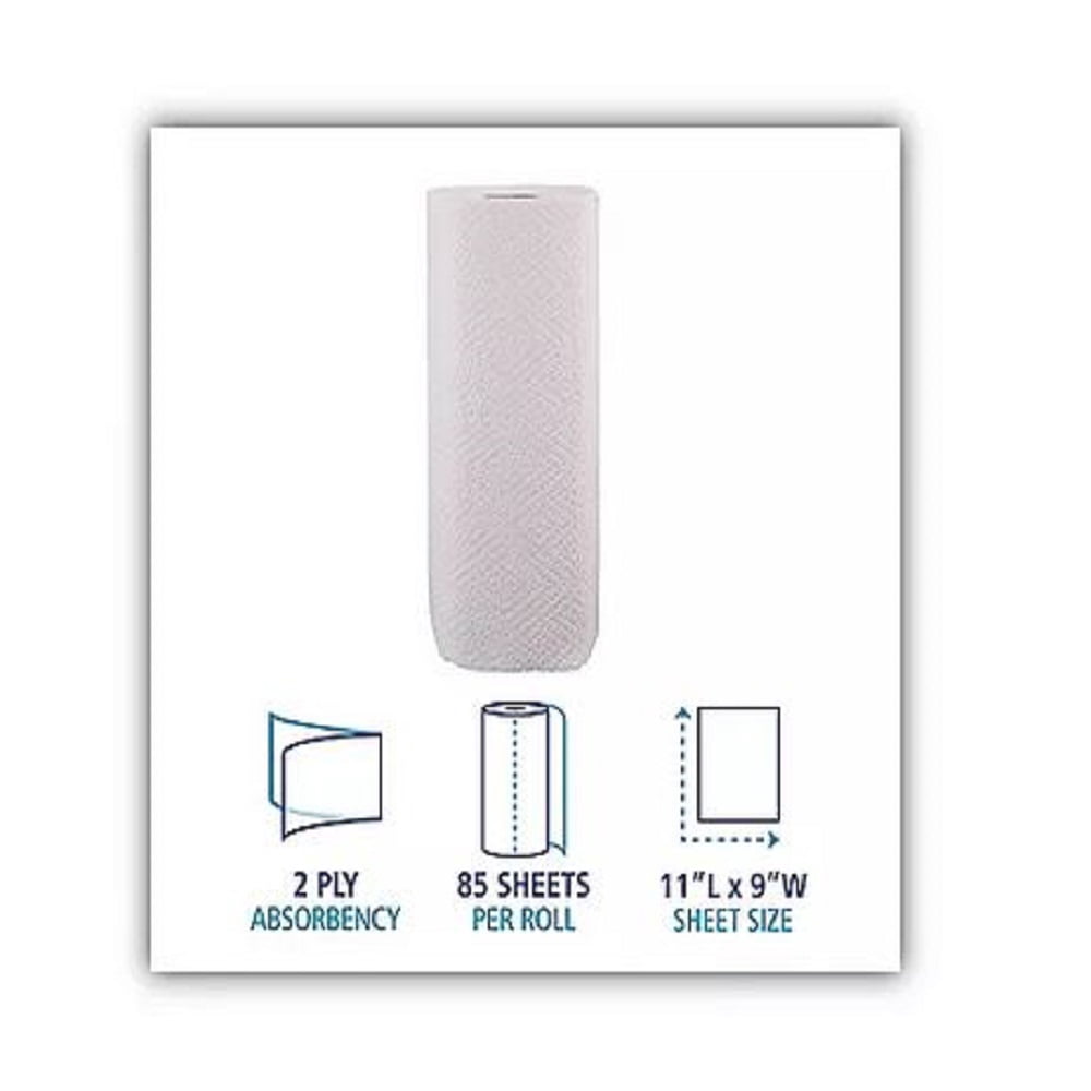 Boardwalk 2-Ply Kitchen Paper Towel, White, 11 x 9 Sheets, 85 Sheets per Roll, 30 Rolls per Carton
