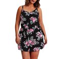 thumbnail image 3 of Aqestyerly Femmes Grande Taille Décontracté Sans Manches Imprimé Ample Combishort HWRETIE, 3 of 5