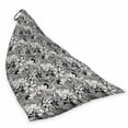 thumbnail image 2 of Garden Art Lounger Chair Bag, Botanical Pattern with Hand Drawn Flowers Frangipani Mimosa and Lotus, High Capacity Storage with Handle Container, Lounger Size, Black White Pale Grey, by Ambesonne, 2 of 5