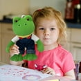 thumbnail image 5 of Lara Campos & Frog Plush,11.8"Green Frog Plush Dolls Cute Frog Stuffed Animal,Soft Huggable Cartoon Plush Toys for Home Decor or Gifts, 5 of 7