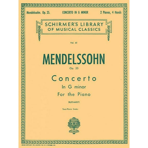 Mendelssohn Concerto in G Minor 2P4H 2028 SC