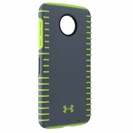 - Under Armour Grip Series Hybrid Case Cover for Moto Z2 Force - Gray/Neon Yellow (Refurbished)
