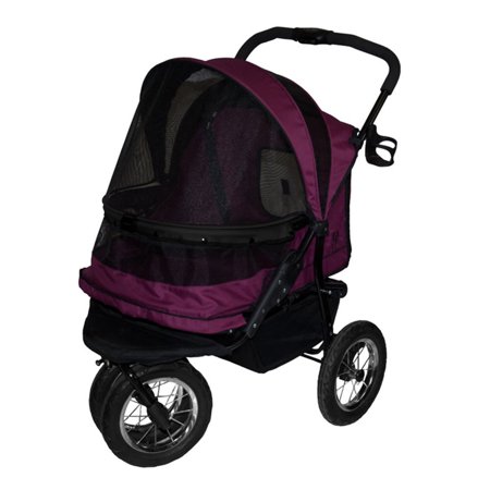 Pet Gear No-Zip Double Pet Stroller Boysenberry