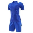 thumbnail image 4 of ITSAME Boys Soccer Uniform Set Short Sleeve Top and Shorts 2-Piece Kids Football Training Outfits Blue Size 14, 4 of 5
