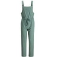 thumbnail image 6 of aidice Cotton Linen Rompers for Women Summer Lightweight Drawstring Adjustable Strap Pants Jumpsuits, 6 of 6