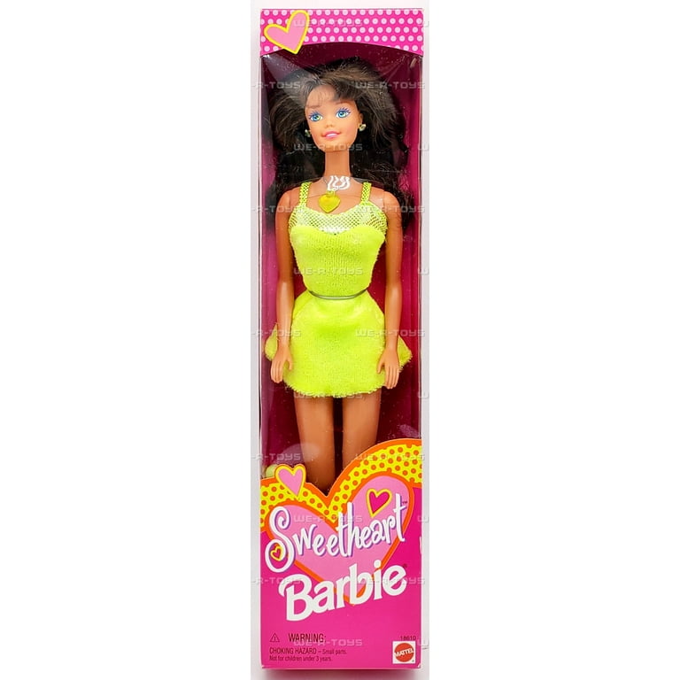 Sweetheart Barbie Doll Brunette in Yellow Dress 1997 Mattel 18610 -  Walmart.com