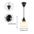 thumbnail image 2 of KAYYELAMP 1 Pcs 4"- 5.5" Recessed Light Conversion Kit for E26 Screw-in Black Switch Base White Glass Ball Shade Hanging Light Vintage Design for Kitchen Corridor Office(No Bulb), 2 of 4