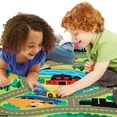 thumbnail image 6 of Melissa & Doug Round the Town Road Rug and Car Activity Play Set With 4 Wooden Cars (39 x 36 inches), 6 of 10