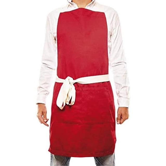 Mandil Delantal Pesani Básico Gabardina 100% Algodón rojo Básico