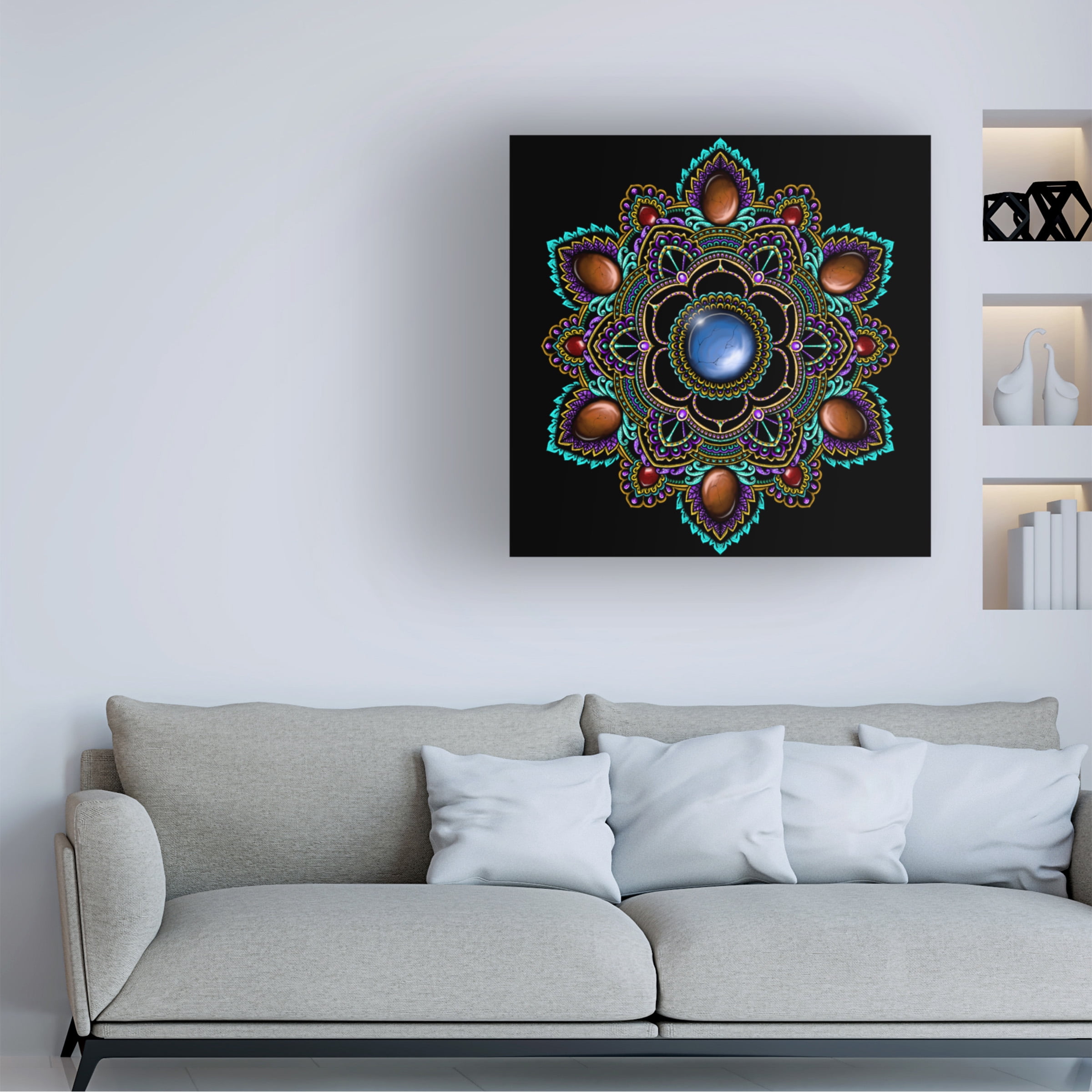 Trademark Fine Art 'Gemstone Mandala' Canvas Art by Delyth Angharad