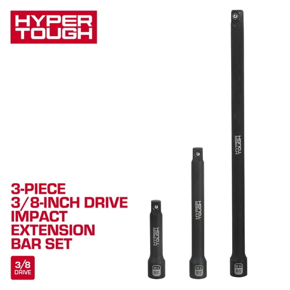 Hyper Tough 3-Piece 3/8-inch Drive Impact Extension Bar Set