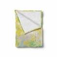 thumbnail image 2 of Country Soft Flannel Fleece Blanket, Pastoral Paint of a Forest in the Spring Time with Fresh Colored Leaves Trees Art, Cozy Plush for Indoor and Outdoor Use, 70" x 90", Green Blue, by Ambesonne, 2 of 6