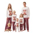thumbnail image 5 of Nibbcoa Christmas Family Pajamas Matching Set Elk Print T-shirt with Plaid Pants, 5 of 10