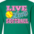 thumbnail image 4 of Inktastic Live Love and Softball Long Sleeve Youth T-Shirt, 4 of 5