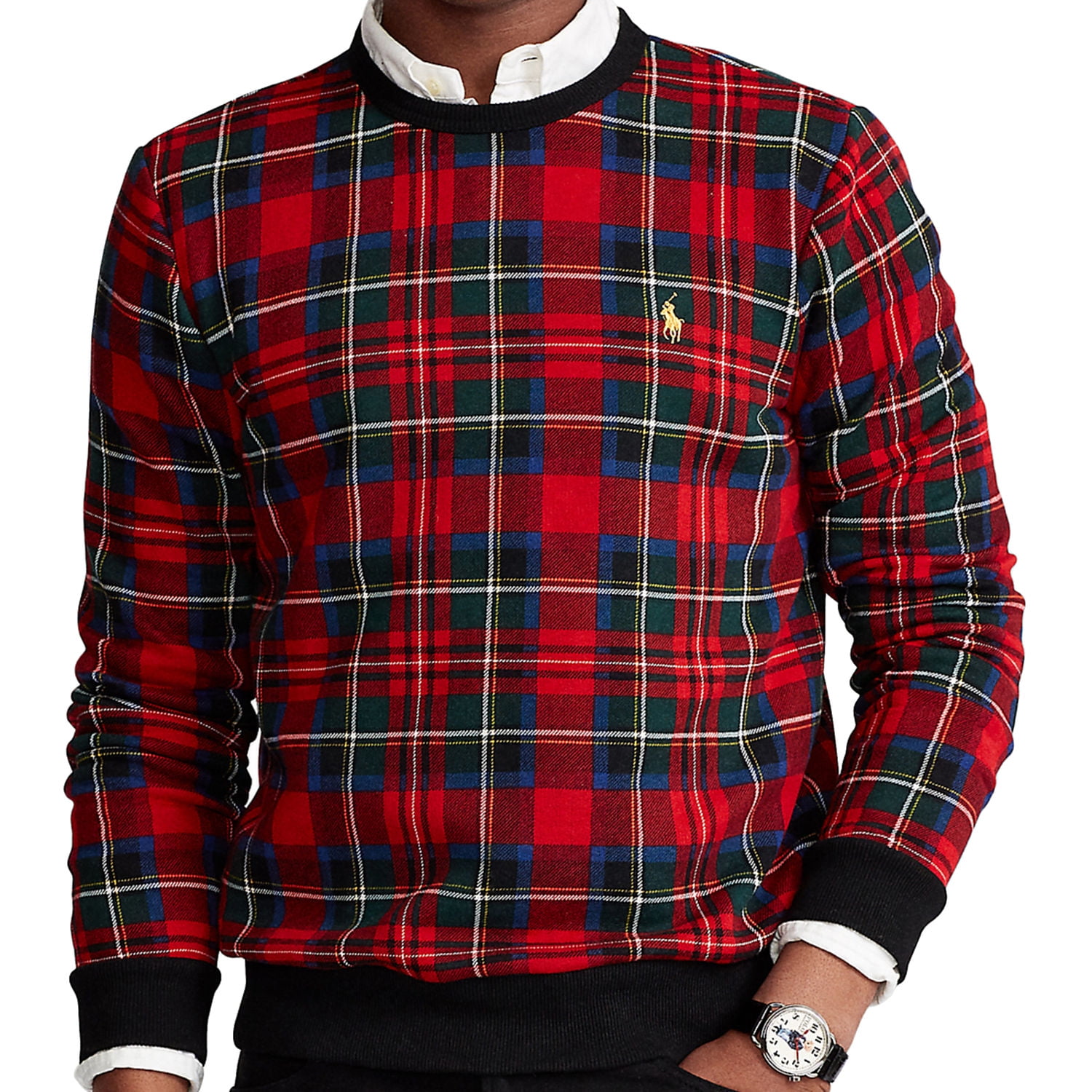 Opiaat Gepland Pamflet Polo Ralph Lauren Mens Plaid Crew Neck Fleece Sweatshirt (Small, Red Tartan)  - Walmart.com