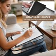 thumbnail image 5 of Haosy Accordion File Organizer Zipper Binder 500 Sheet 6-Tab Expanding File Folder Multi-Pocket 1.2 Inch 3 Ring Watercolor Soft Flowers, 5 of 7