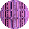 thumbnail image 1 of Ahgly Company Indoor Round Southwestern Purple Country Area Rugs, 5' Round, 1 of 4