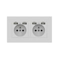 thumbnail image 2 of Wall Socket with USB Port,Charger Socket Dual USB Port Adapter,16A Power Outlet Residential Receptacle Electric,Charging Power Outlet with USB Ports Socket,French without Indicator jinwen Enchufe de pared con puerto USB, 2 of 8
