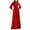 Red, variant on Maxi Dresses for Women 3/4 Length Lantern Sleeve Crewneck Tie Waist Dresses Wedding Guest Dress