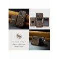 thumbnail image 4 of M2 iPhone 15 Pro Max Protective Split Case with Magnetic Attachment and Card Slot - Premium Slim Design for On-the-Go Convenience, Scratch & Drop Protection, Stylish Functional Cover (Brown), 4 of 7