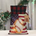thumbnail image 5 of Rocae Baseball Ball With Flag Print Christmas Drawstring Linen Gift Bag with Drawstrings Treat Bag Goody Present Bags for Christmas Party Favor, 5 of 8