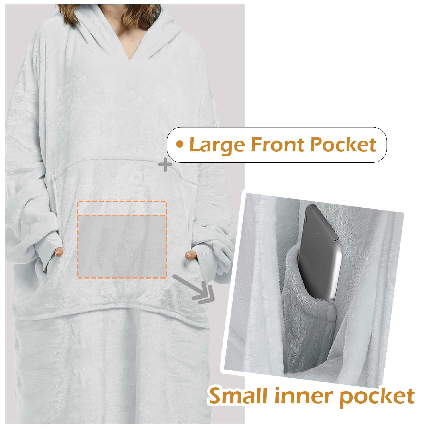 Catalonia Full Body Oversized Blanket Hoodie Sweatshirt, Extra Long Wearable Fleece Pullover, Gift for Adult Men Women Wife Girlfriend