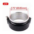 thumbnail image 2 of 2.75''70mm Aluminum Quick Release V-Band Clamp for Intake Intercooler Pipe Black, 2 of 5
