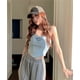 thumbnail image 4 of Sujetador tipo chaleco de mujer con espalda y pecho envuelto sin costuras de moda de verano para niñas, 4 of 5
