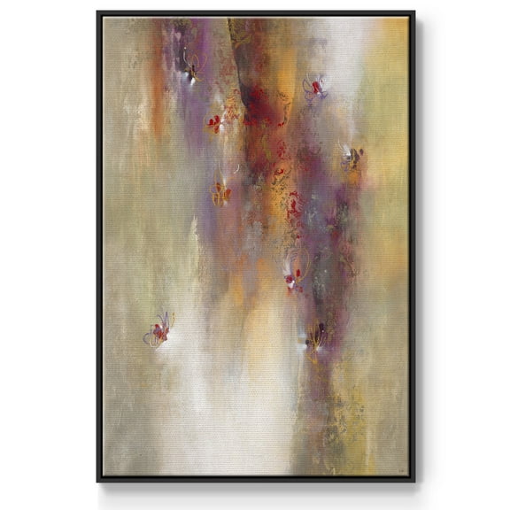 Scarlet Summer Framed Premium Gallery Wrapped Canvas - Ready to Hang - 17 x 25 - Black Floating Frame
