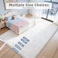 thumbnail image 3 of Ultra Soft Rug for Living Room, 8'x10' Fluffy Shag Area Rug for Bedroom, Dorm Bedside Modern Home Decor, Cream White, 3 of 8