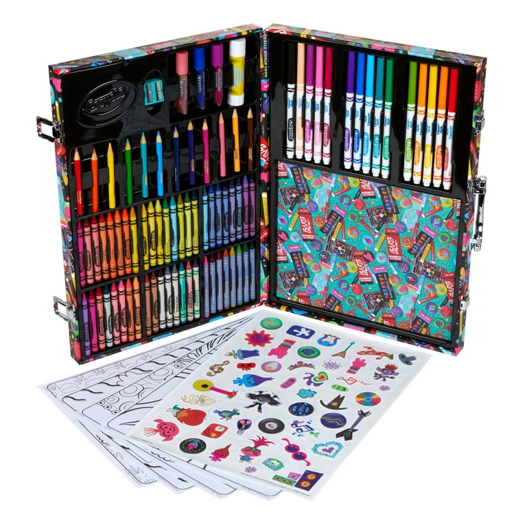 新品　YARIE ヤリエTRoll TRoll Limited 110個セット Free Shipping! Crayola Trolls Inspiration Art Case, Kids Art Set