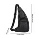 thumbnail image 3 of Bolso de cuero para el pecho Bolsa impermeable bandolera cruzada • Bolso de hombro antirrobo de cuero PU • Correa ajustable • Viaje unisex Deportes de Viaje Estilo Calle Marrón Café Negro, 3 of 6