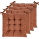 thumbnail image 1 of Namzi Paquete de 4 cojines para sillas de comedor, sillas de oficina, coche, suelo, exteriores y patios. Se pueden lavar y secar a máquina (franela de 40 x 40 cm, color café)., 1 of 5