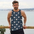 thumbnail image 6 of Gukieu Cute Christmas Tree Raccoon Print Men's Quick Dry Fitness Vest, Round Neck Sleeveless Fitness Bodybuilding Top-Small, 6 of 7