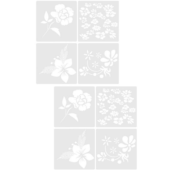 unbranded 8 Pcs  Flower Pattern Stencils Templates for DIY Craft Scrapbook Painting