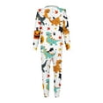 thumbnail image 5 of Oalirro Matching Family Pajamas Sets Halloween Dinosaur Print One Piece Sleepwear, 5 of 6