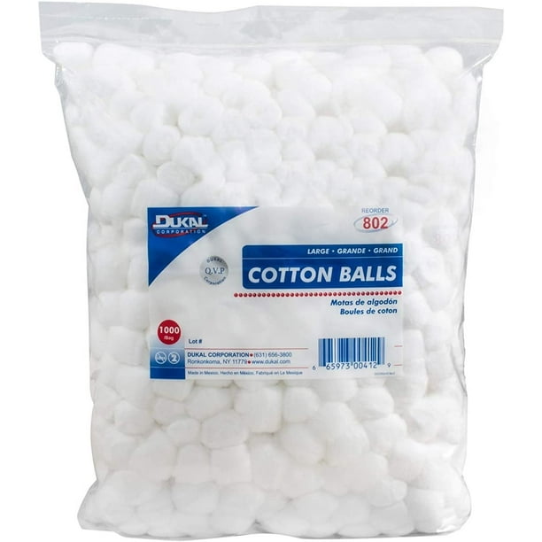 Cotton Balls. Case of 2000 Large Cotton Balls for Wound Care. Soft and