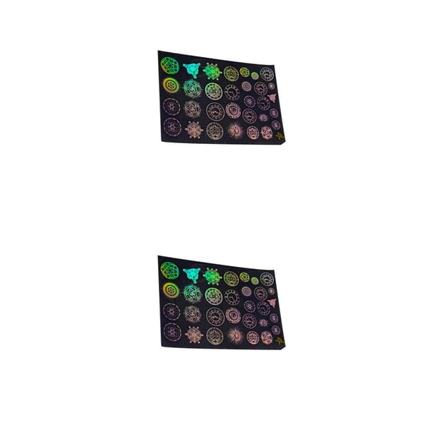 Injueey Pegatinas transparentes con patrón múltiple Hermoso accesorio de bricolaje Calcomanías para diario Multiusos para hacer tarjetas caricatura 2 2piezas