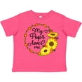 thumbnail image 3 of Inktastic My Pops Loves Me with Sunflower Wreath Boys or Girls Toddler T-Shirt, 3 of 5