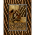 thumbnail image 3 of Pinto, Patricia 12x14 Black Modern Framed Museum Art Print Titled - Elegant Safari with Border II (Tiger), 3 of 5